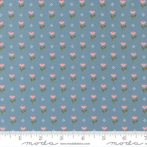 Fabric Moda Sky Bumbling Posies Wild Honey by the Quarter Yard 5252-14