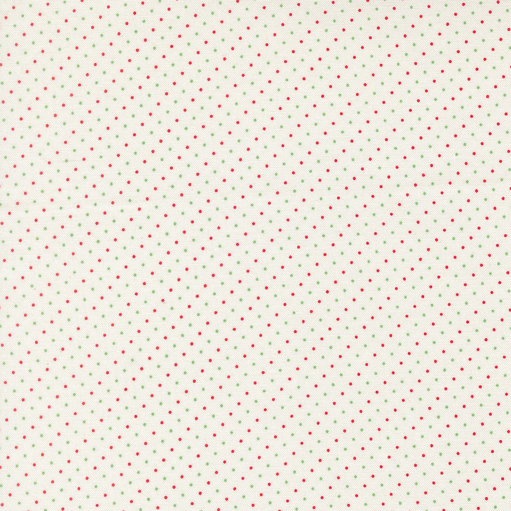 Pattern of small red dots on a white background