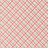 Diagonal plaid pattern with red and green lines on a white background