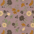 Floral pattern with flowers and leaves on a purple background