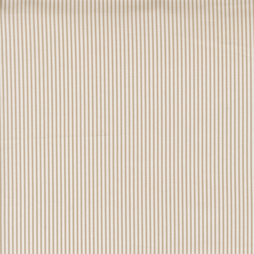 Textured fabric with thin vertical stripes on a beige background