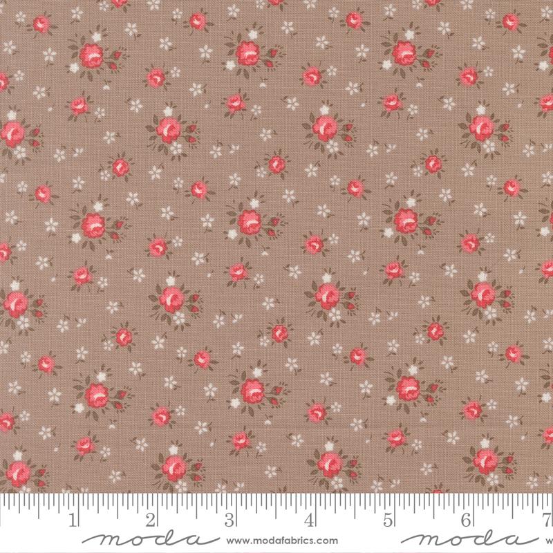 Fabric Moda Stone Petite Rose Lyda Rose by the Quarter Yard 3071-22