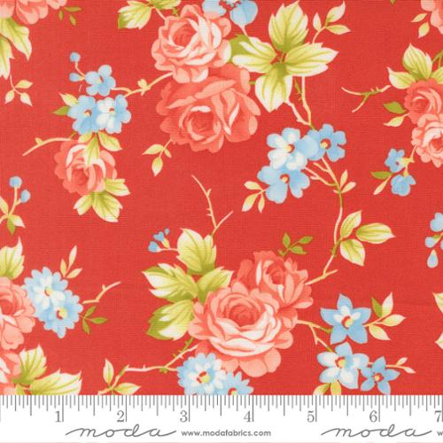Fabric Moda Strawberry Country Rose Rosie by the Quarter Yard 35420-14