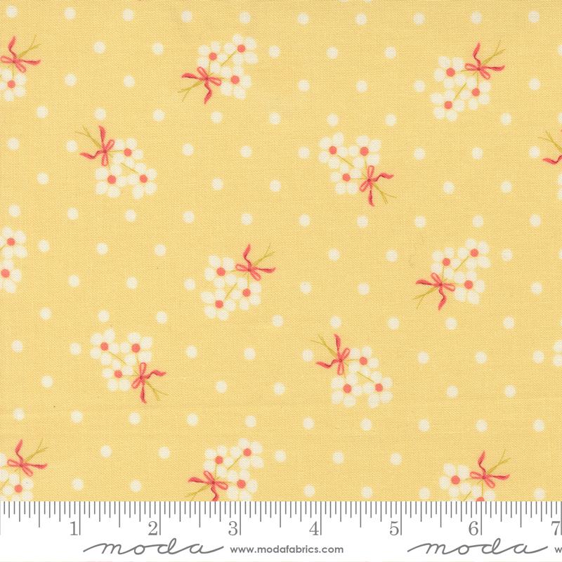 Fabric Moda Sunwashed Dot Bouquets Lyda Rose by the Quarter Yard 3072-14