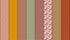Set of vertical color swatches with various patterns