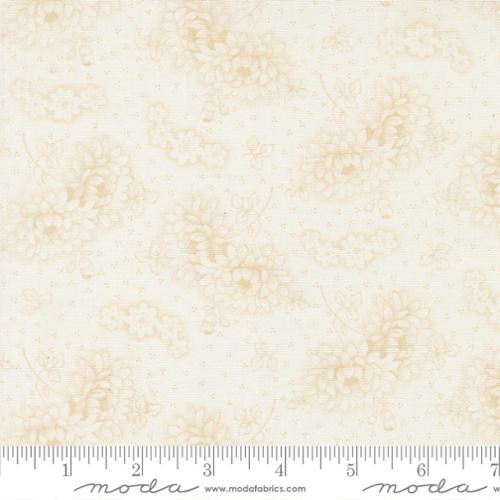Fabric Moda Whipped Cream Vintage Linen Florals Rosie by the Quarter Yard 35423-11