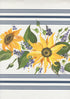Fabric Moda White Sunflower 18" Toweling Summer Solstice by the Quarter Yard 992-350