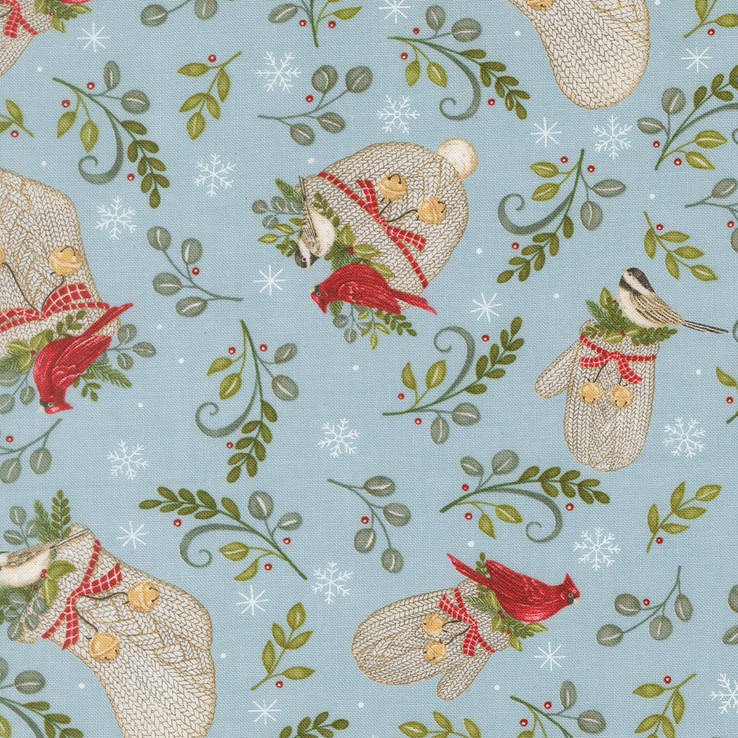 Fabric Moda Winter Sky Winter Wear When Snow Falls by the Quarter Yard 56171-12