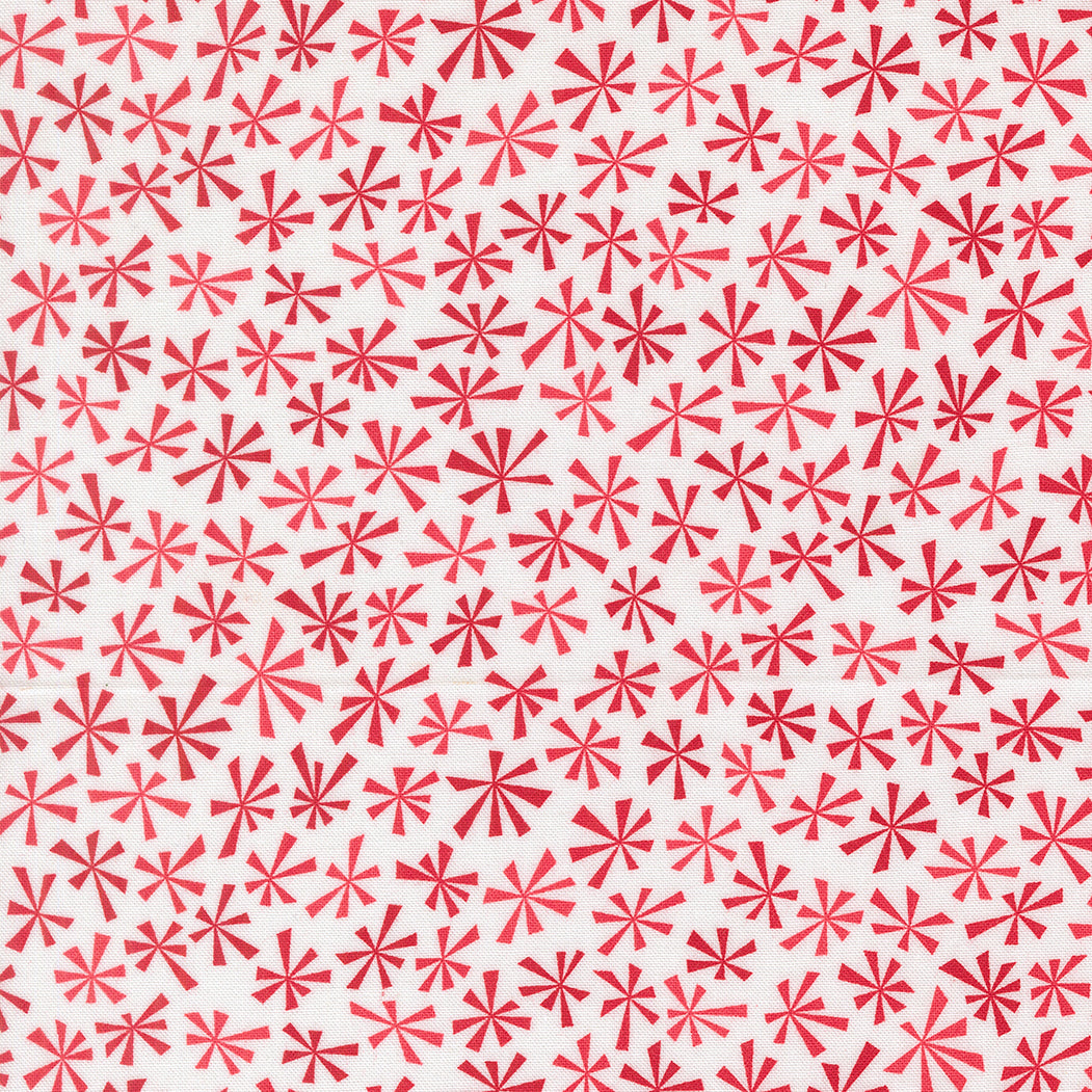 Fabric Moda Winter White Red Tinsel Snow Time by the Quarter Yard 22507-24
