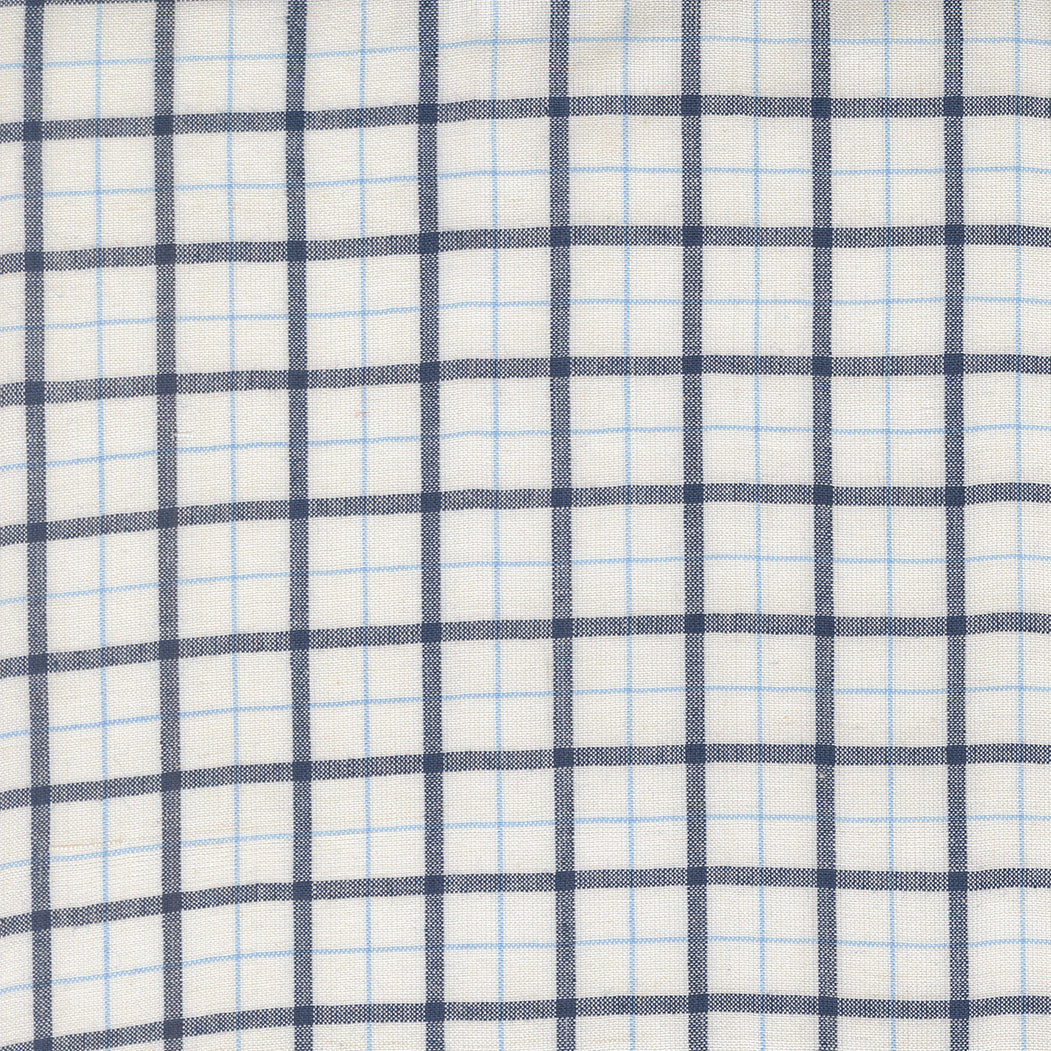 Fabric Moda Wovens Nautical Blue Woven Check Summer Solstice by the Quarter Yard 12224-25
