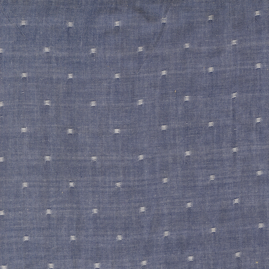 Fabric Moda Wovens Nautical Blue Woven Check Summer Solstice by the Quarter Yard 12224-27