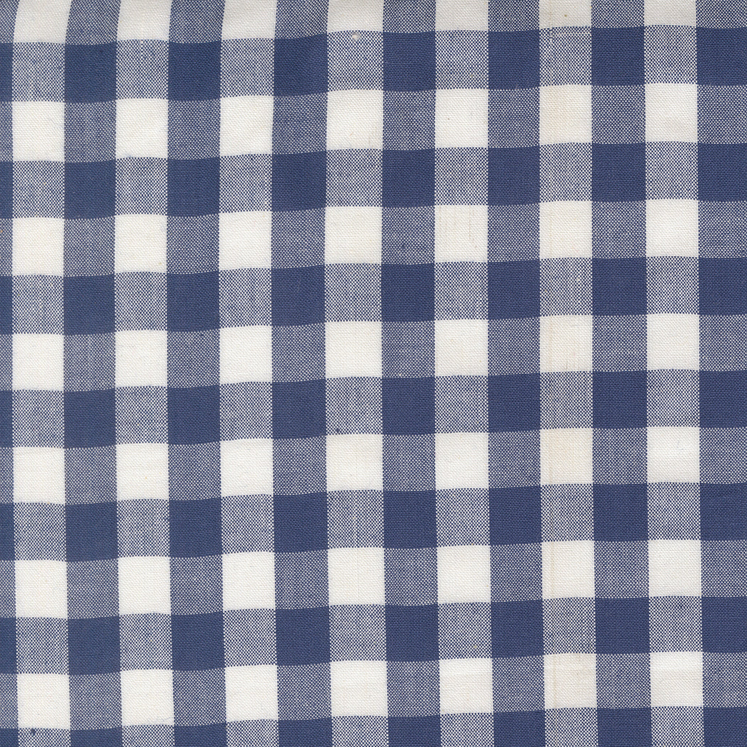 Fabric Moda Wovens Nautical Blue Woven Check Summer Solstice by the Quarter Yard 12224-28