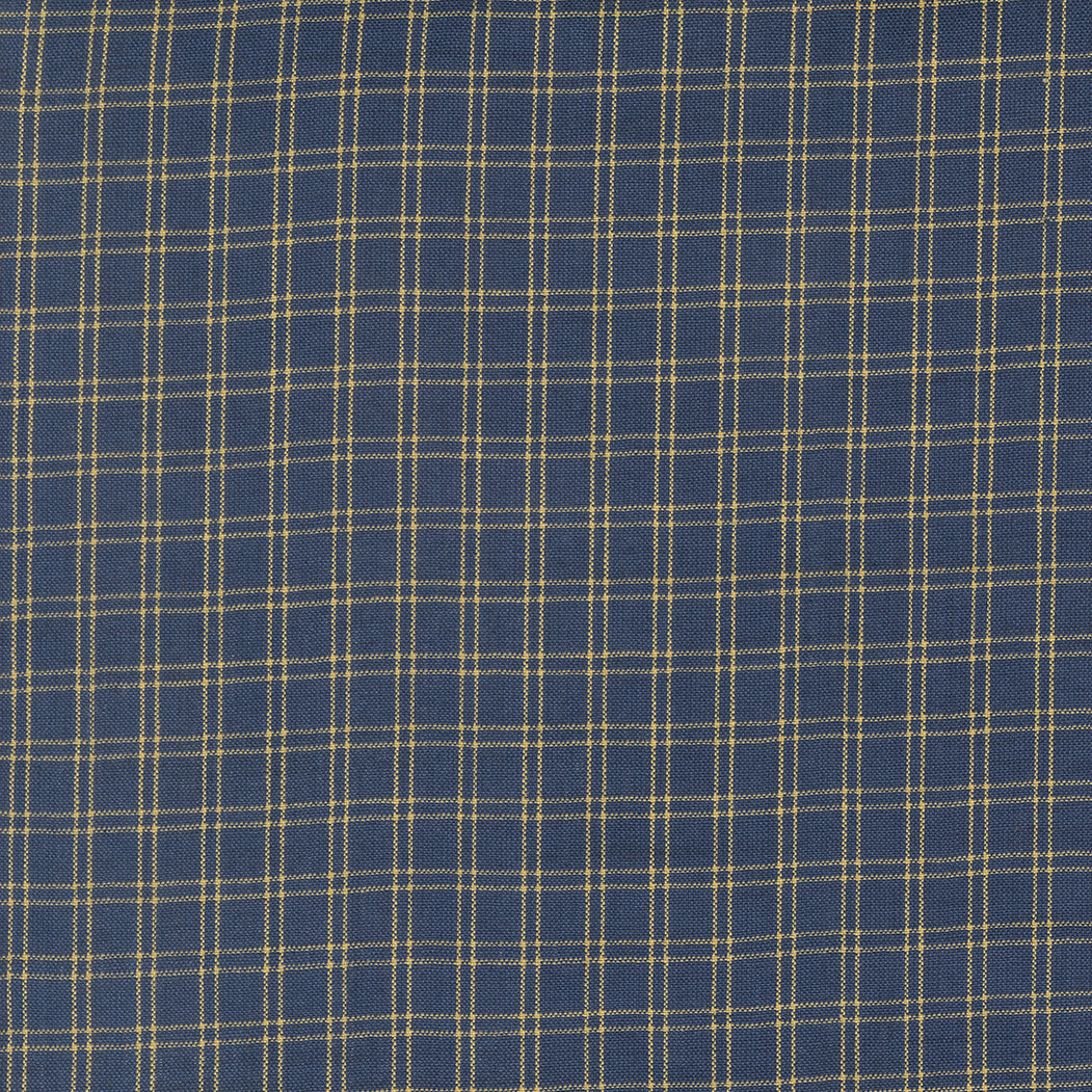 Fabric Moda Wovens Nautical Blue Woven Check Summer Solstice by the Quarter Yard 12224-32