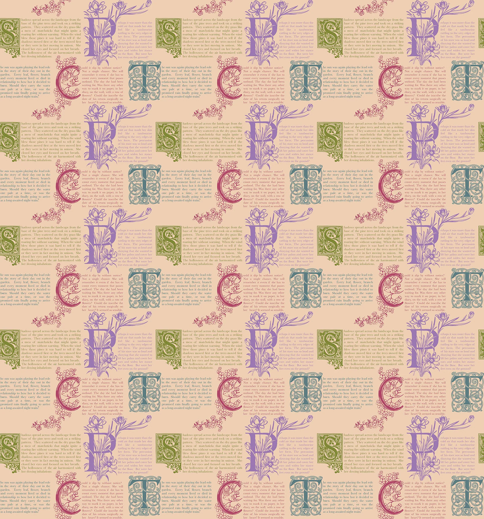 Fabric Northcott Anna Maria Antique Prose Allegory by the Quarter Yard AMT148-31V