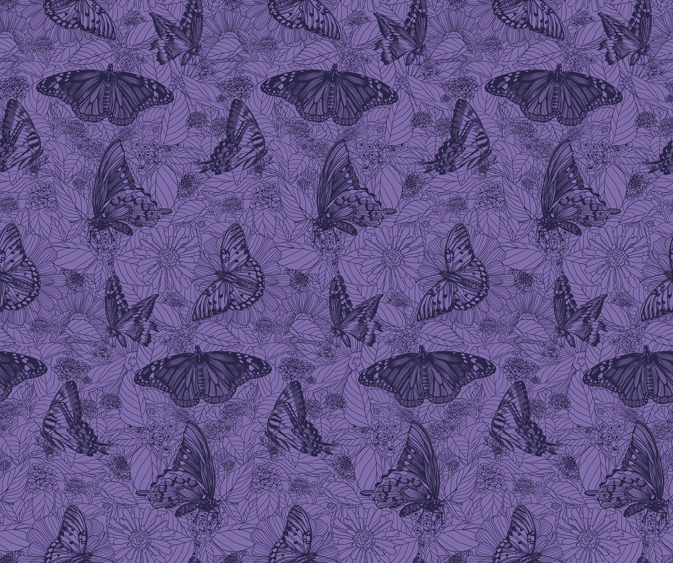 Fabric Northcott Anna Maria Blueberry Winging It Indelible Ink by the Quarter Yard AMT1006-63V