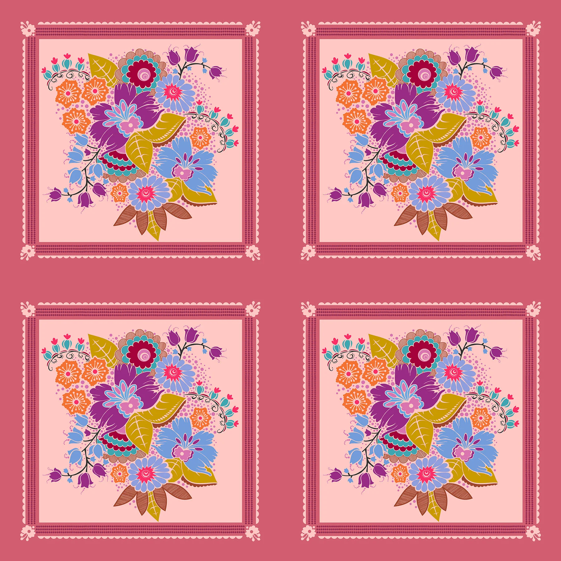 Fabric Northcott Anna Maria Glow Square Dance Allegory by the Quarter Yard AMT144-23L