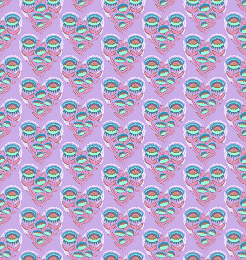 Fabric Northcott Anna Maria Lavender Pitterpat Allegory by the Quarter Yard AMT143-83V