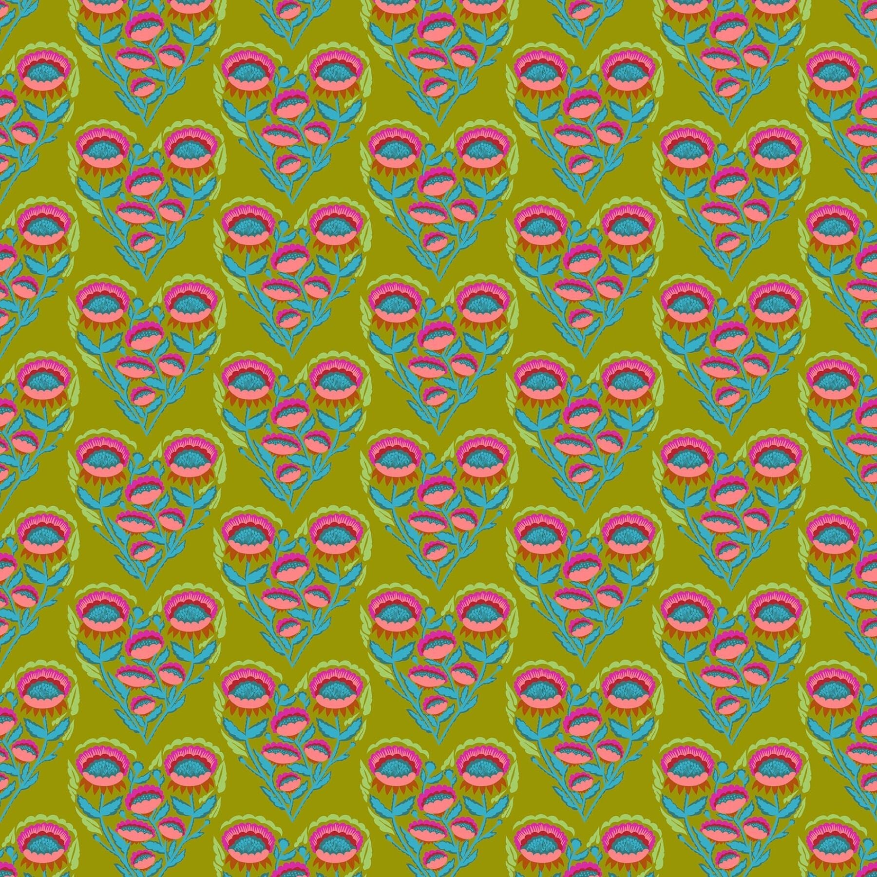 Fabric Northcott Anna Maria Lichen Pitterpat Allegory by the Quarter Yard AMT143-71L