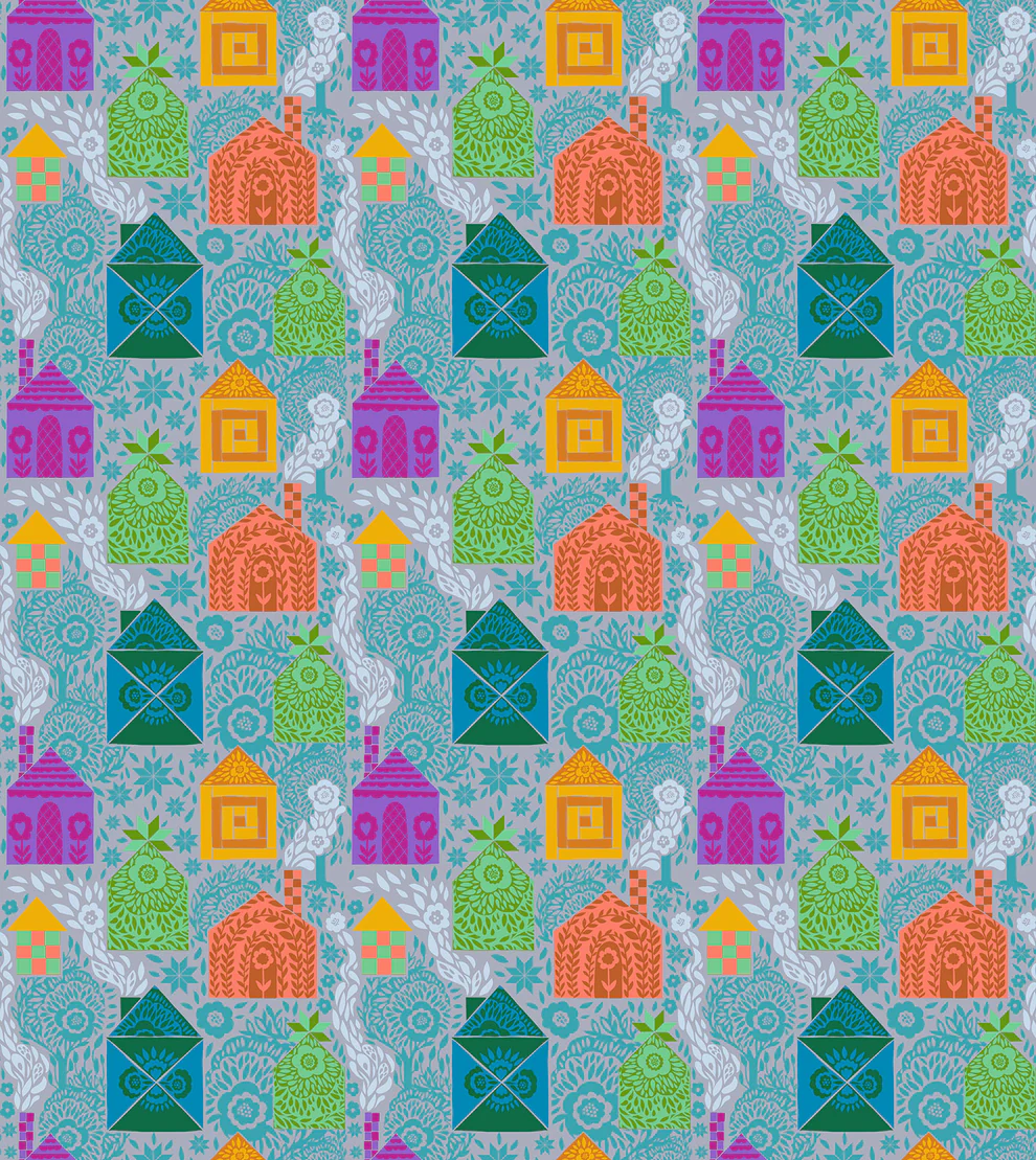 Fabric Northcott Anna Maria Pigeon Storybook Allegory by the Quarter Yard AMT146-47V