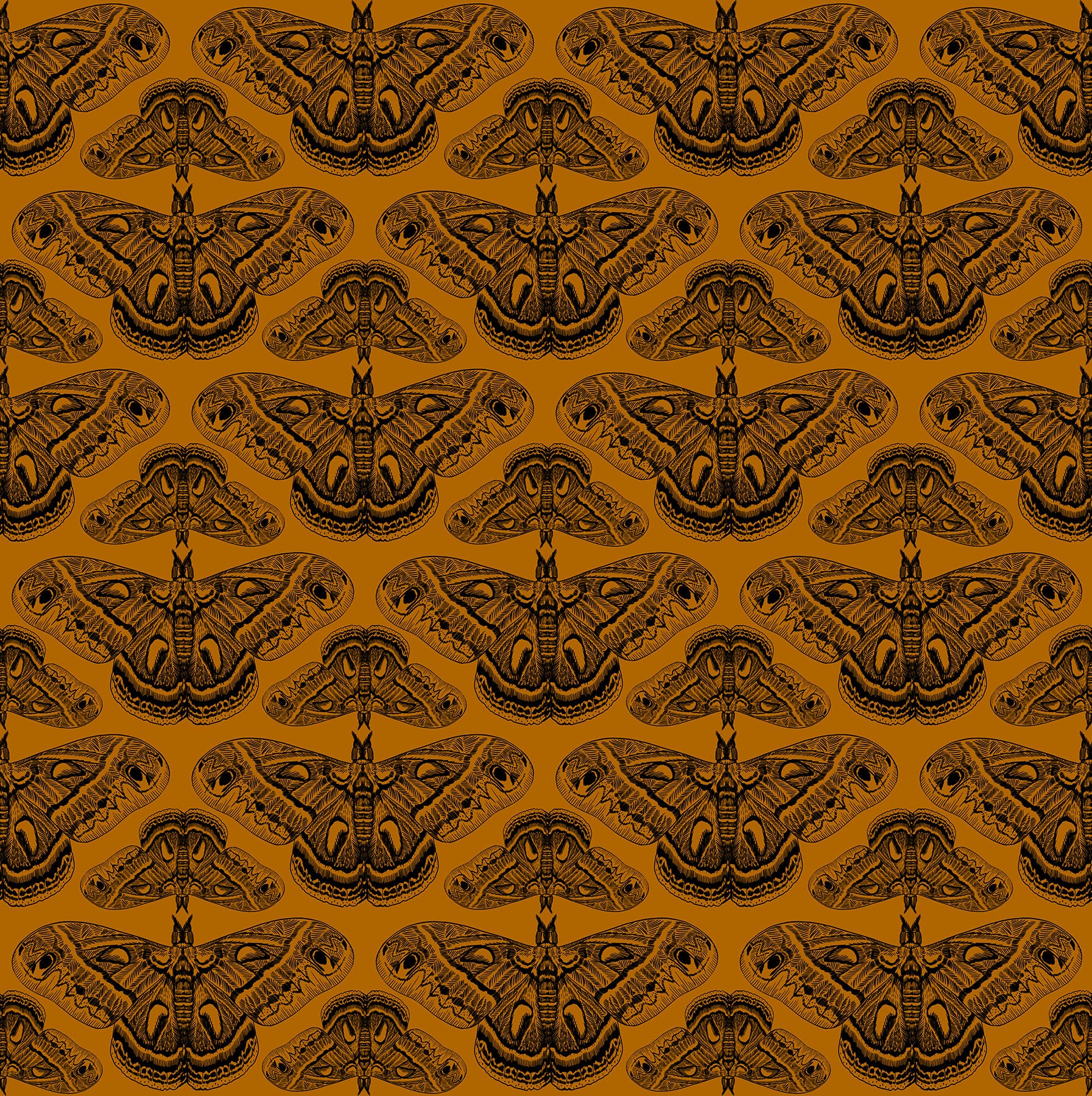 Fabric Northcott Anna Maria Saffron Cecropia Indelible Ink by the Quarter Yard AMT1008-55V