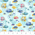 Fabric Northcott Blue Fish Coastal Breeze by the Quarter Yard DP28562-62
