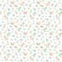Pattern of rabbits, butterflies, and plants on a white background