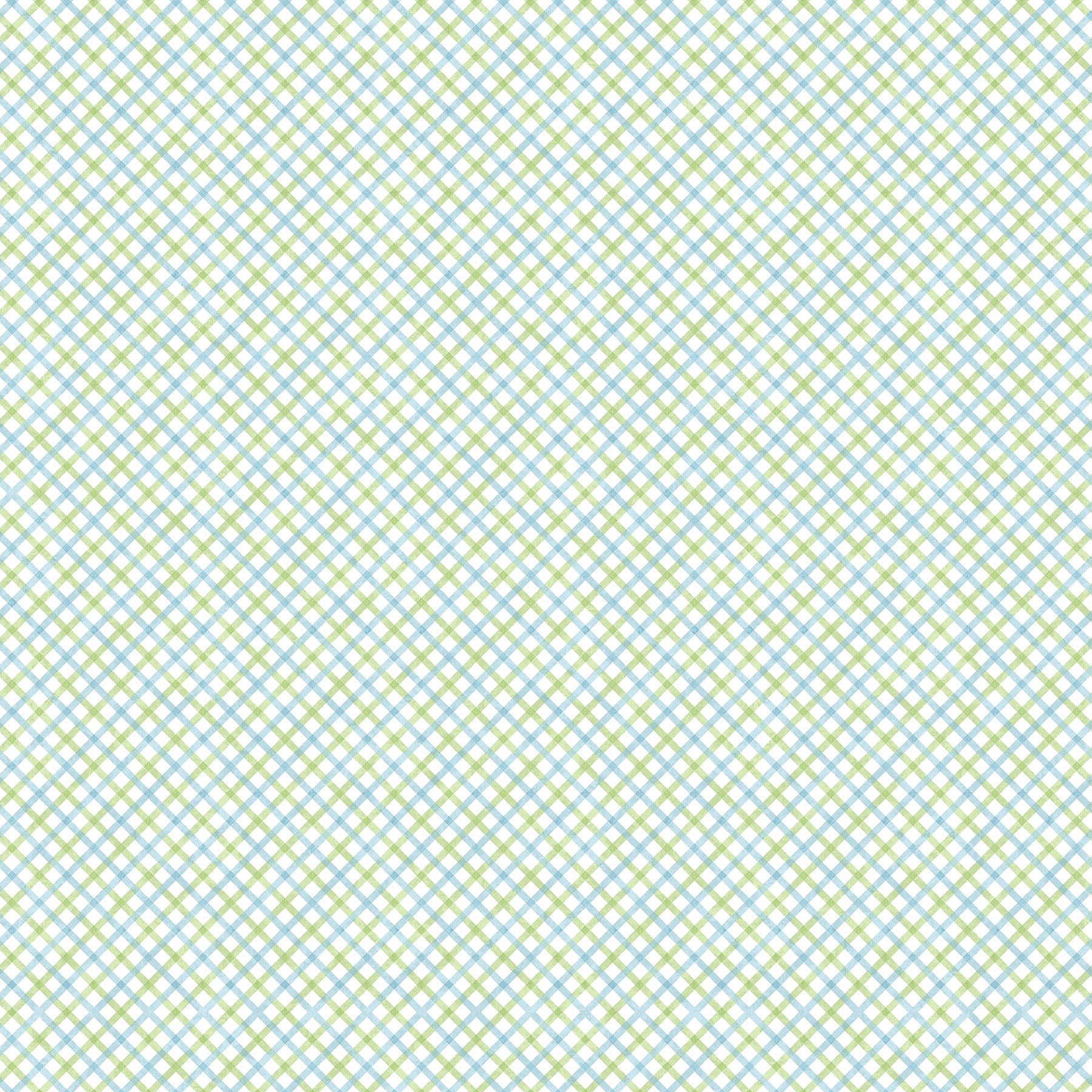 Patterned fabric with blue and green checkered design