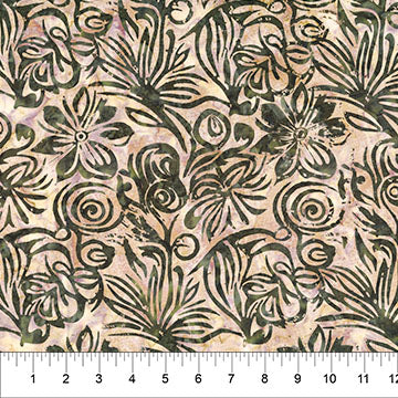 Fabric Northcott Brown Ladybug Meadow Banyan Batiks by the Quarter Yard 83650-80