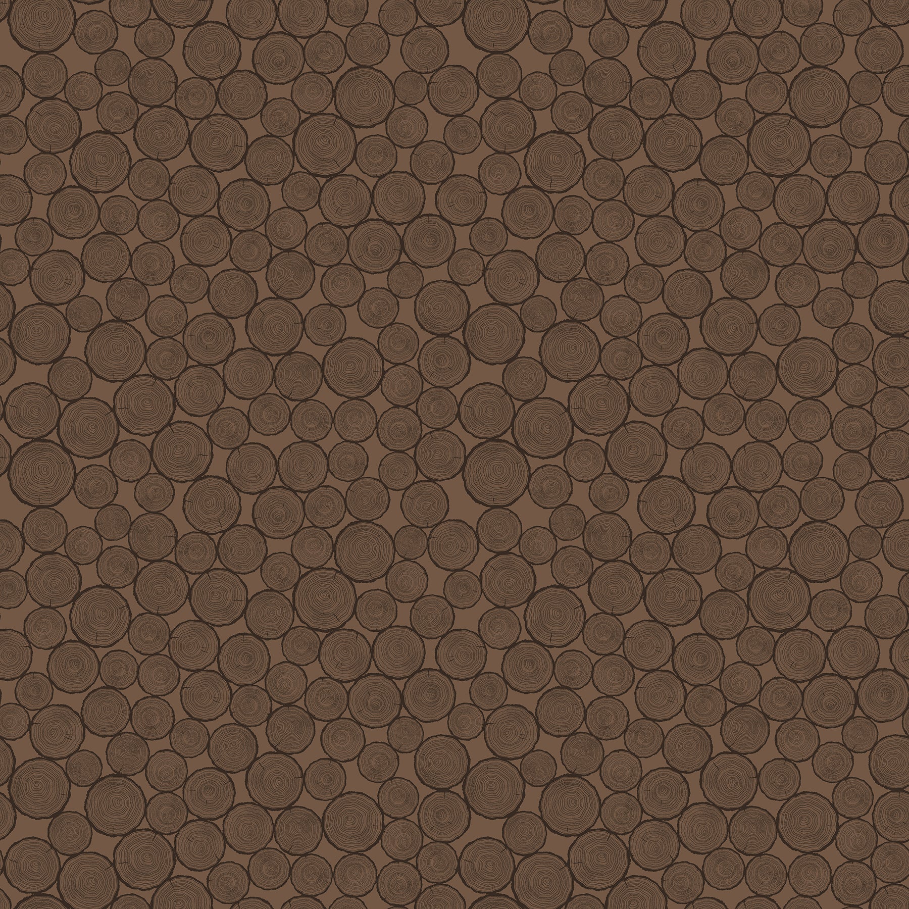 Fabric Northcott Brown Wood Pile Camping Therapy by the Quarter Yard 10626-35