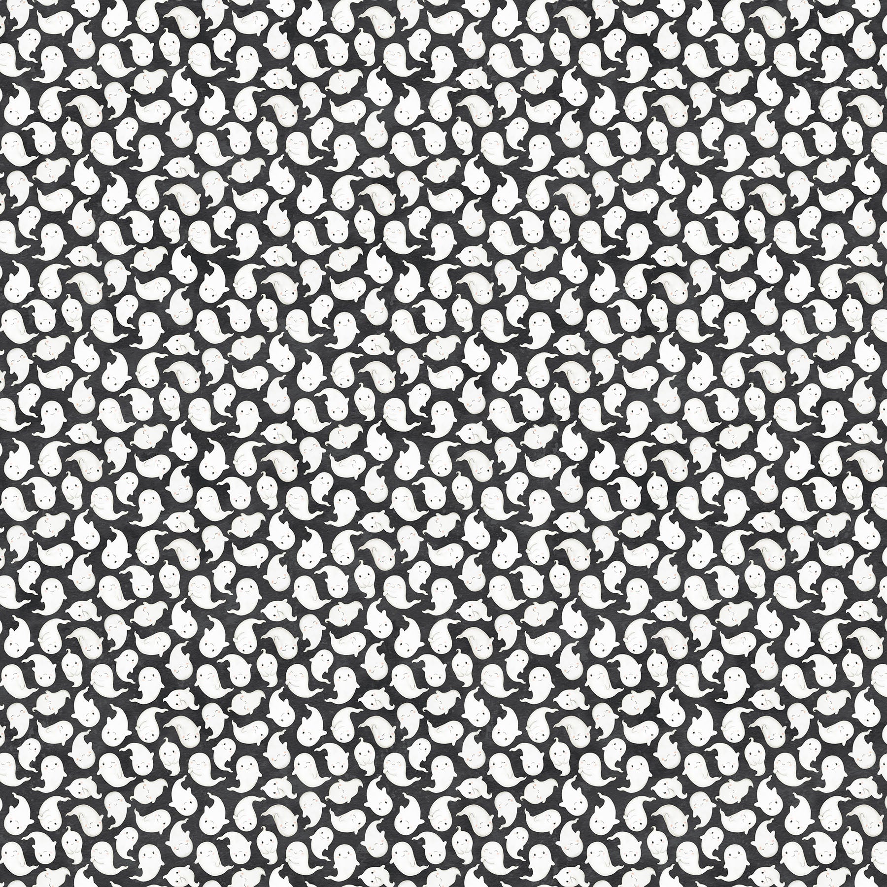 Fabric Northcott Charcoal Mini Ghosts Ghost Town by the Quarter Yard 28937-98