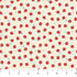 Pattern of red Christmas ornaments on a beige background