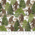 Fabric Northcott Cream Forest Bears Bear Necessities by the Quarter Yard 28622-11