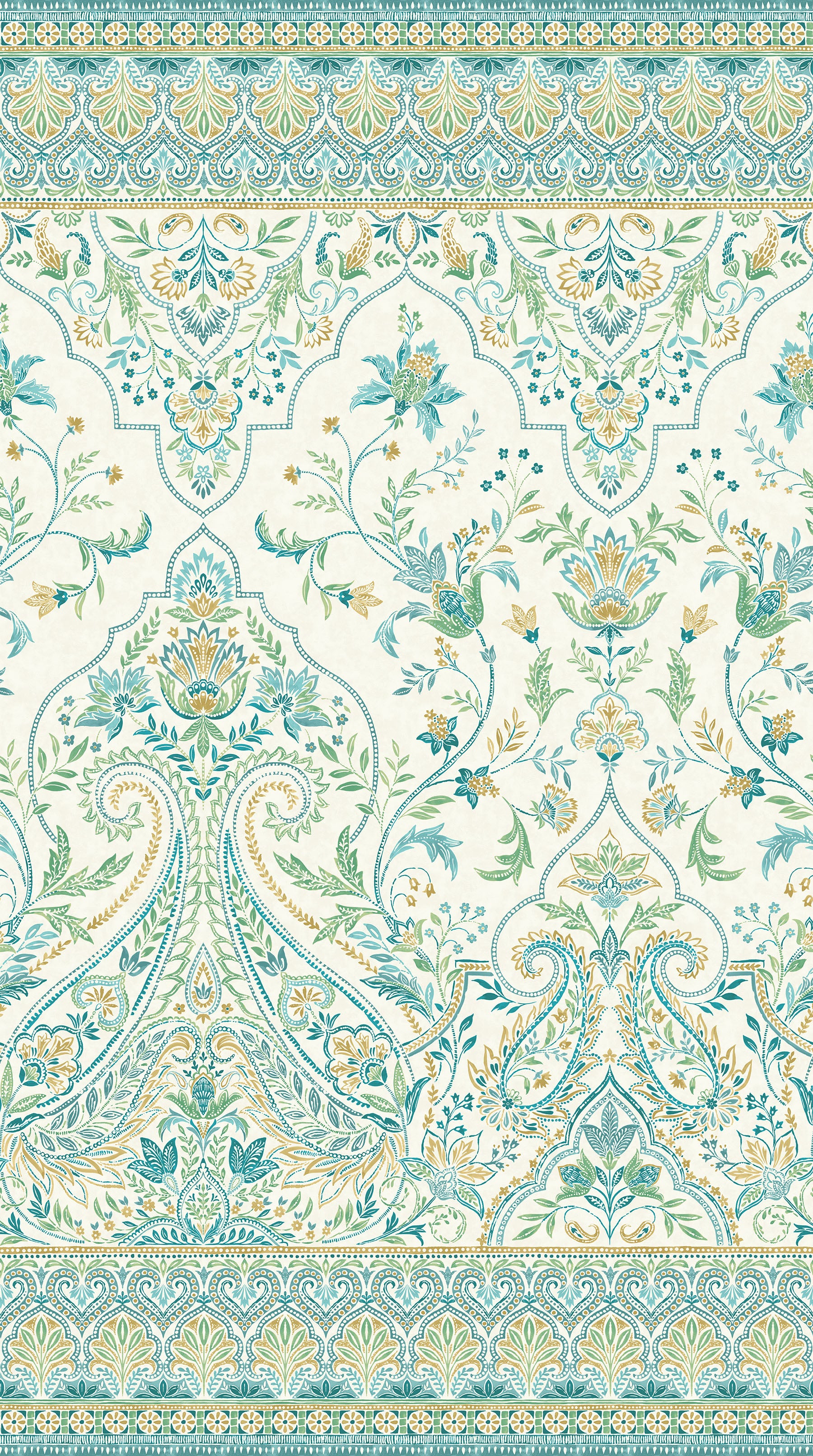 Fabric Northcott Cream/Multi Full Width Border Running Yardage Mariposa by the Quarter Yard 28505-11