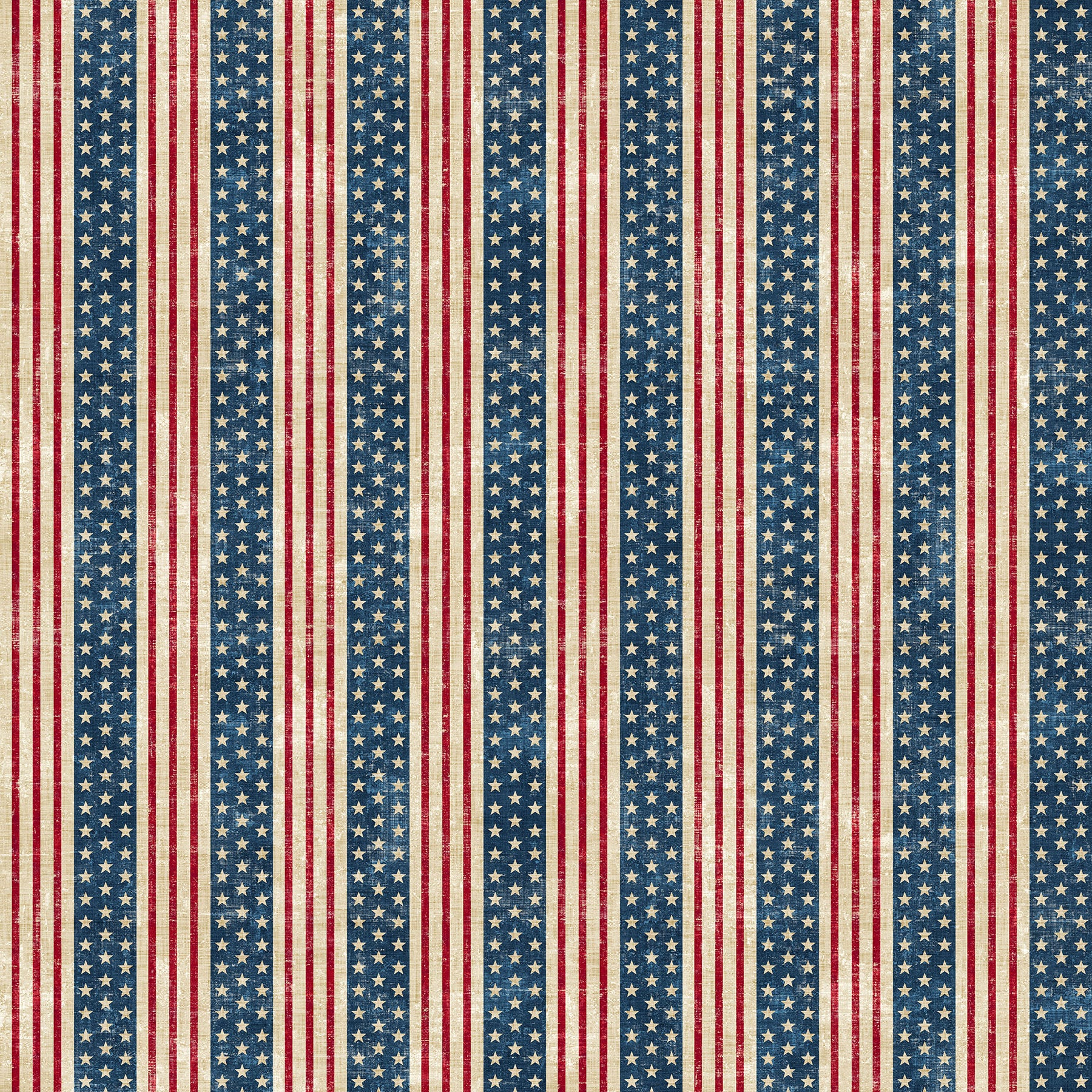 Fabric Northcott Cream Stripes American Heartland by the Quarter Yard 28734-11