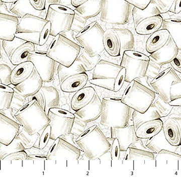 Fabric Northcott Cream Toilet Rolls Bear Necessities by the Quarter Yard 28625-11