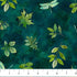 Fabric Northcott Dark Teal Leaves & Dragonflies Luscious by the Quarter Yard DP28753-69