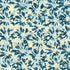 Patterned fabric with blue and beige design