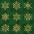 Fabric Northcott Green Snowflake Blocks O' Christmas Tree Shimmer by the Quarter Yard 28957M-74