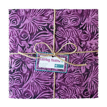 Fabric Northcott Ladybug Meadow Banyan Batiks 10" Squares TLADY42-10