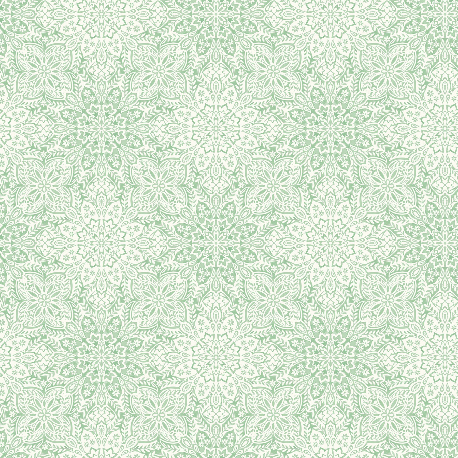 Fabric Northcott Light Green Tonal Mandala Mariposa by the Quarter Yard 28510-72