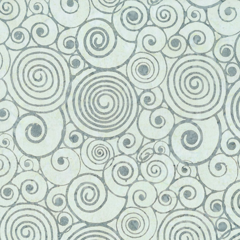 Fabric Northcott Light Sea Fog Swirls Abstraction Banyan Batiks by the Quarter Yard 83814-13