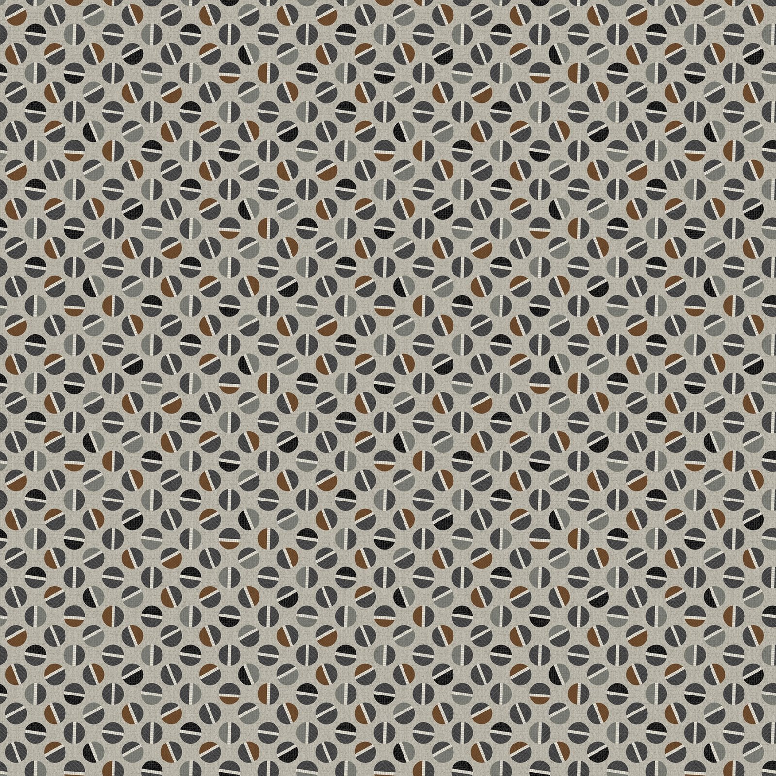 Fabric Northcott Medium Gray Circle Toss Flannel Haberdashery by the Quarter Yard F28550-93