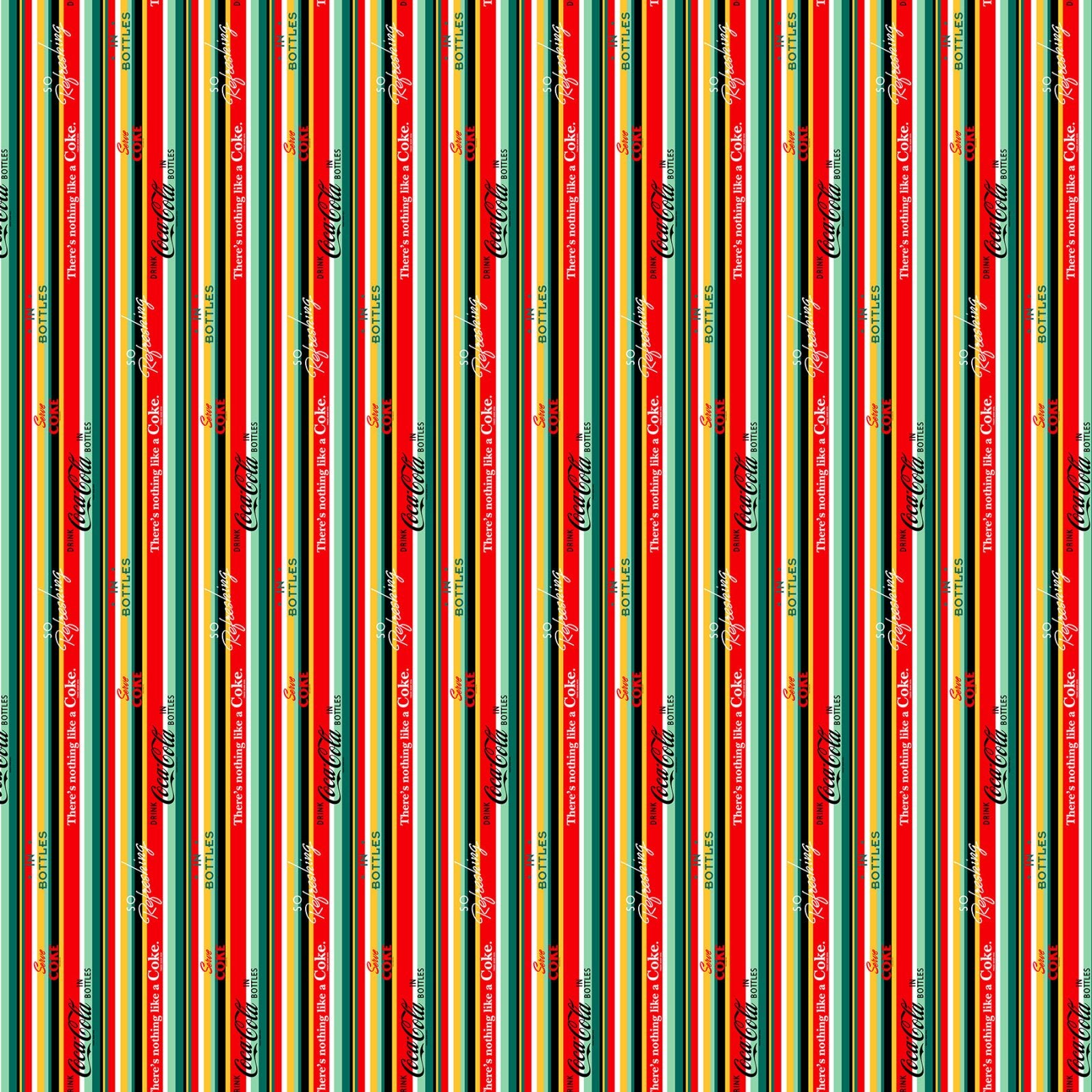 Fabric Northcott Multi Stripes Coca Cola by the Quarter Yard CC1002-26