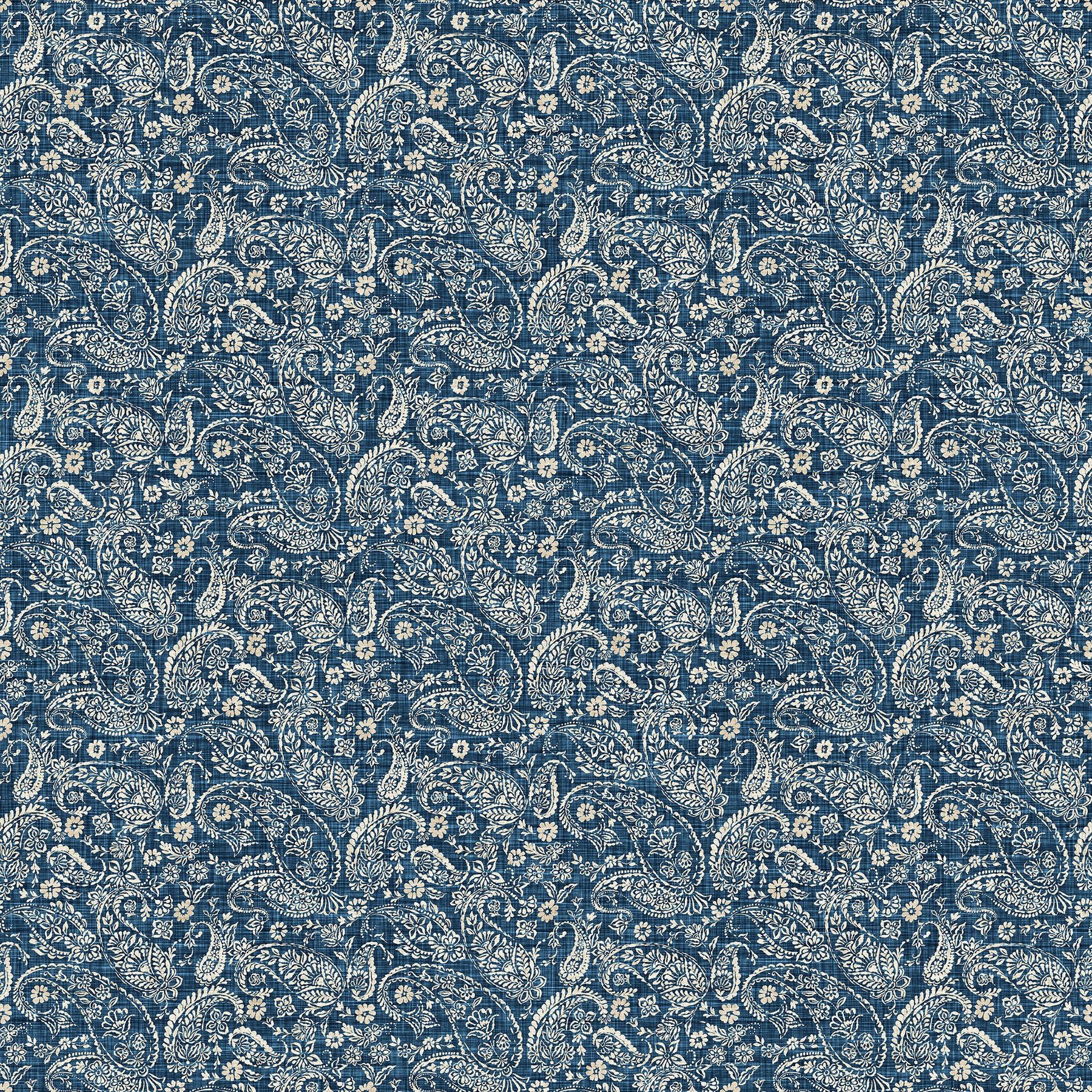Fabric Northcott Navy Paisley Farmhouse Sampler by the Quarter Yard 28607-49