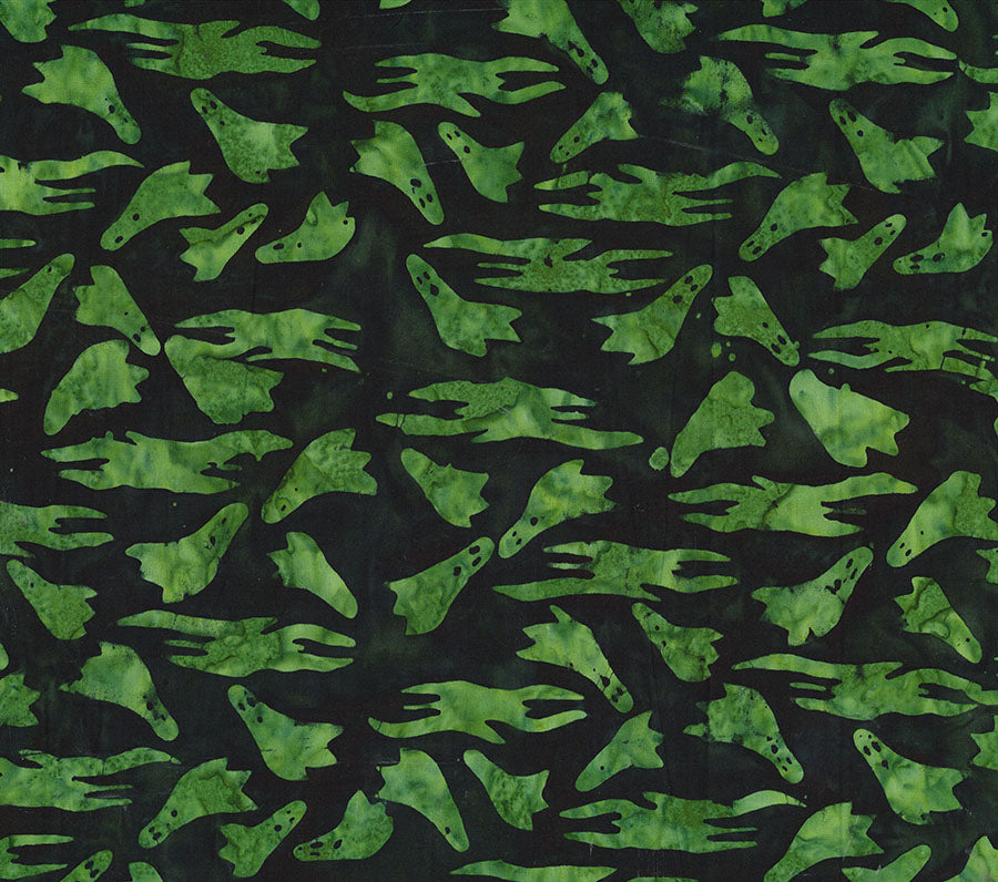 Fabric Northcott Olive Ghosts & Clouds Happy Haunting Banyan Batiks by the Quarter Yard 83710-74