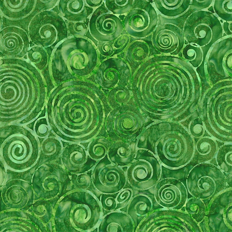 Fabric Northcott Olive Swirls Abstraction Banyan Batiks by the Quarter Yard 83814-74