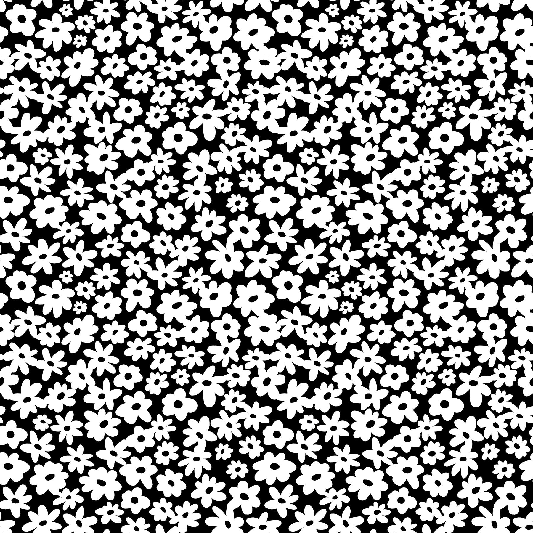 Fabric Northcott Patrick Lose Black Daisies Soho by the Quarter Yard 10688-99