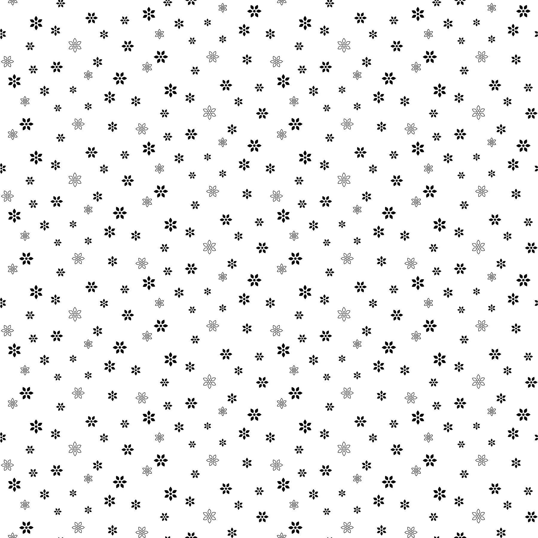 Fabric Northcott Patrick Lose White Basic Blooms Soho by the Quarter Yard 10694-10