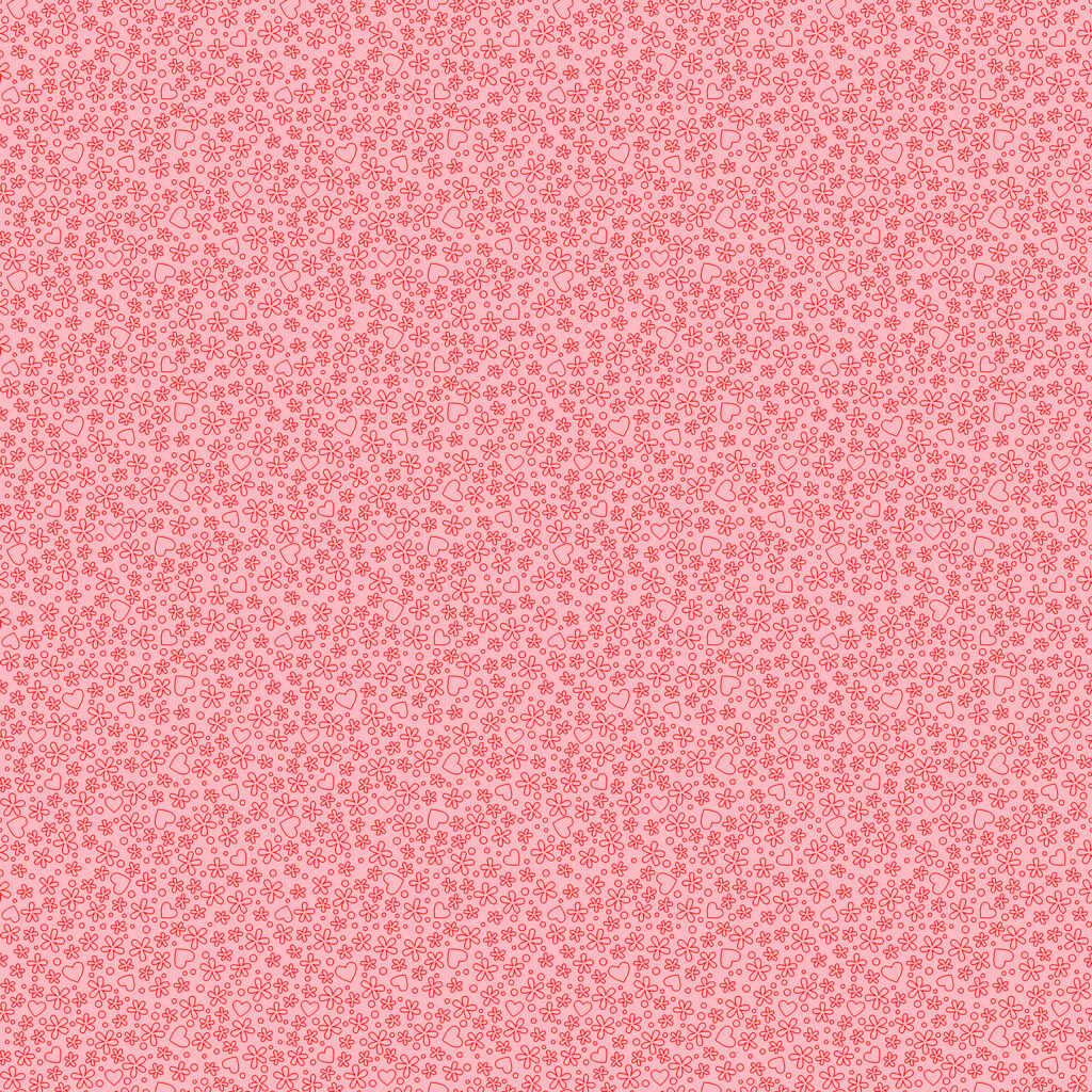 Fabric Northcott Pink Love in Bloom Happy Hearts by the Quarter Yard 10675-24