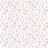 Pattern of rabbits, leaves, and mushrooms on a white background